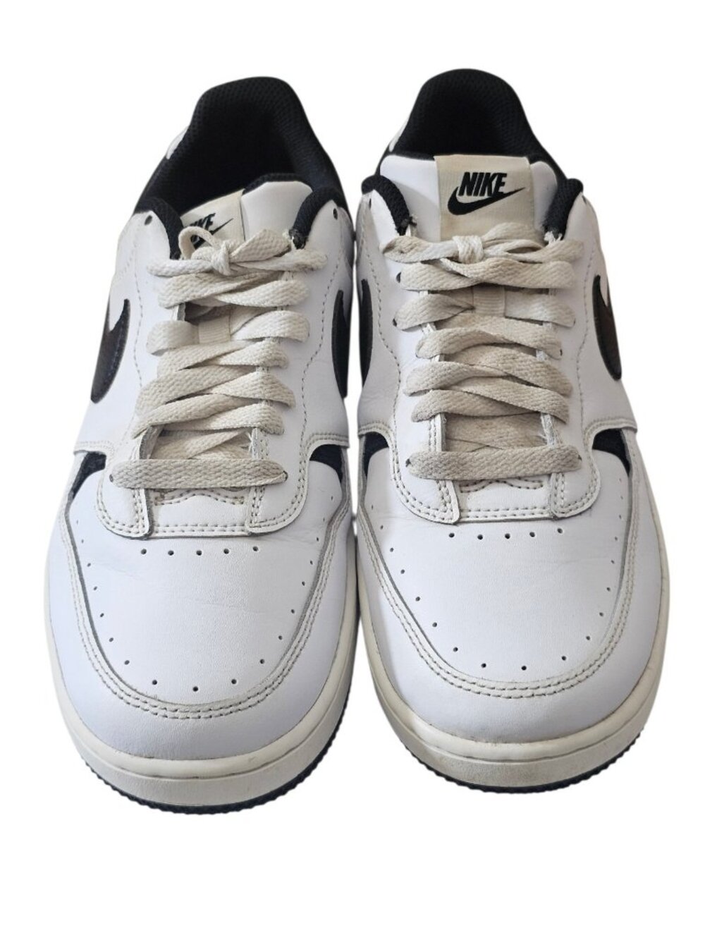 Nike Court Vision Low Next Nature White Black Women 8 DX9176-100 Sneakers - Picture 4 of 8